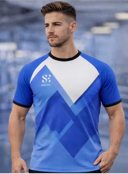 Royal Blue & White Sports Jersey – Premium Athletic T-Shirt